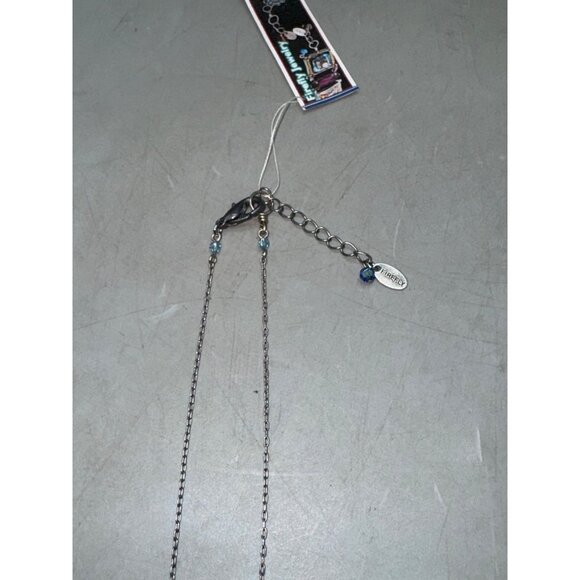 Dragonfly Pendant Necklace With Iridescent Beads On Silver Chain Firefly Jewelry - Picture 4 of 14